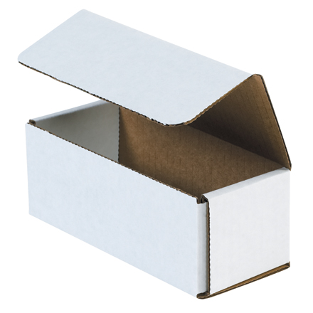 6 <span class='fraction'>1/2</span> x 2 <span class='fraction'>3/4</span> x 2 <span class='fraction'>1/2</span>" White Corrugated Mailers