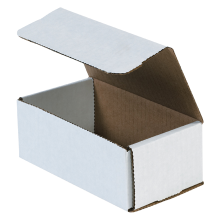 6 <span class='fraction'>1/2</span> x 3 <span class='fraction'>5/8</span> x 2 <span class='fraction'>1/2</span>" White Corrugated Mailers